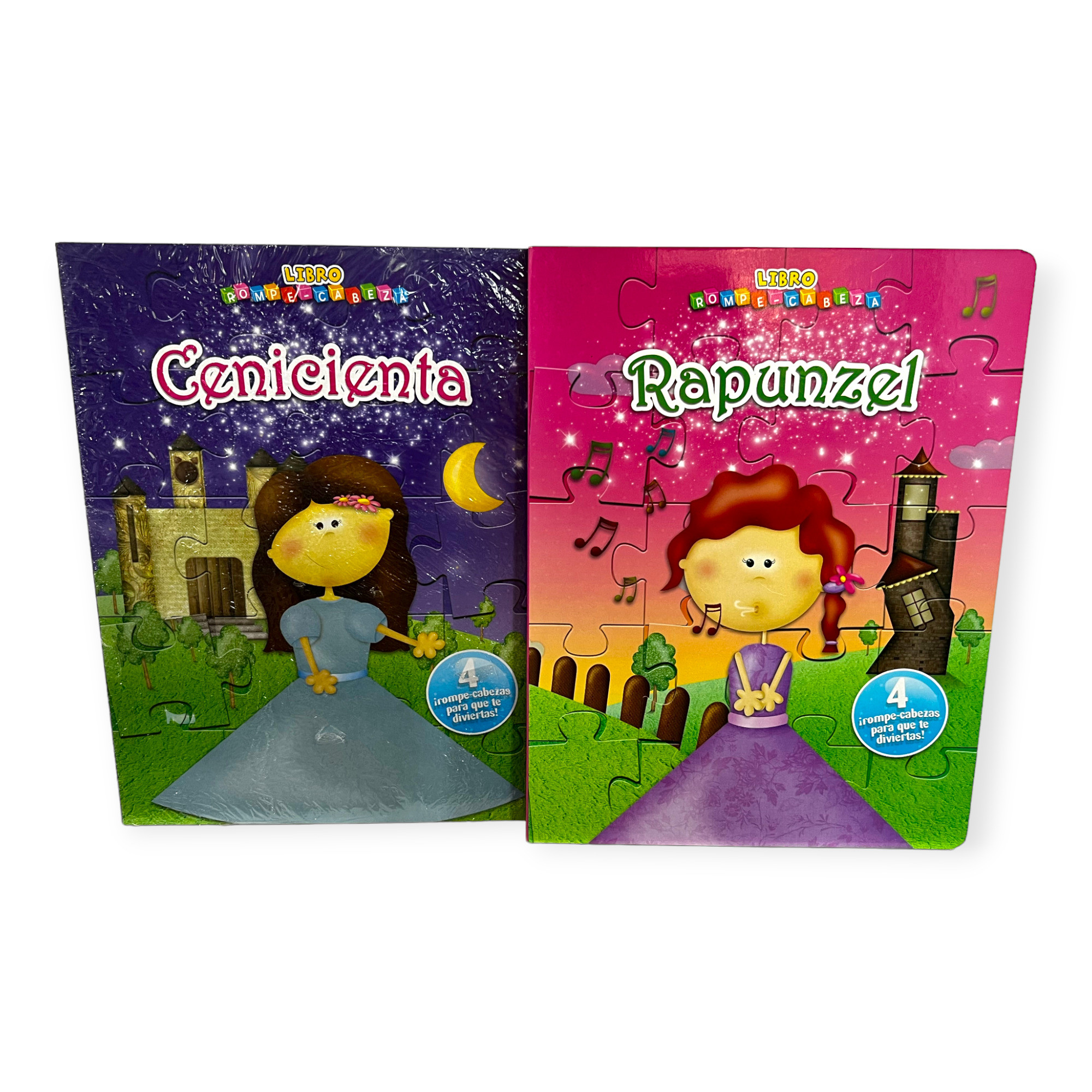 Portada de Libro Rompecabezas Rapunzel y Cenicienta