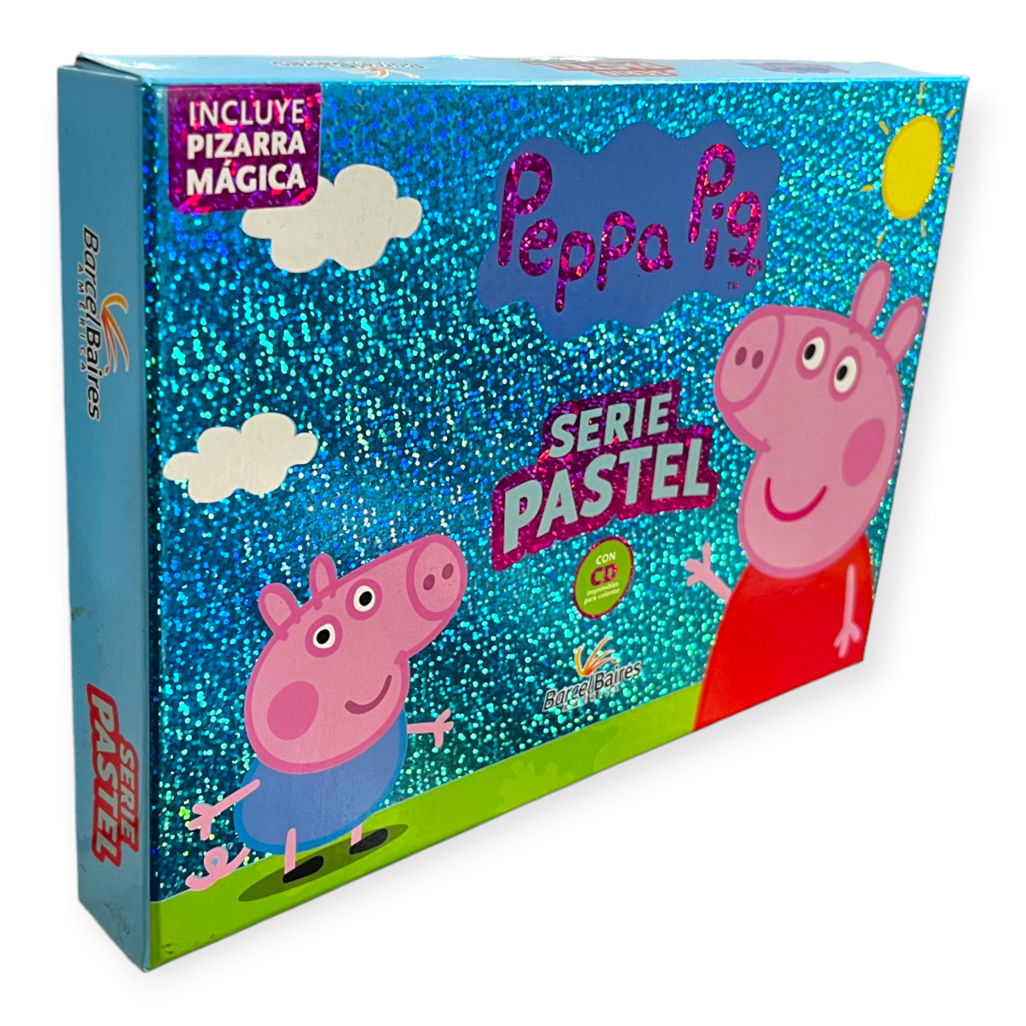 Peppa Pig Serie Pastel – 4 Libros con Pizarra Mágica y CD