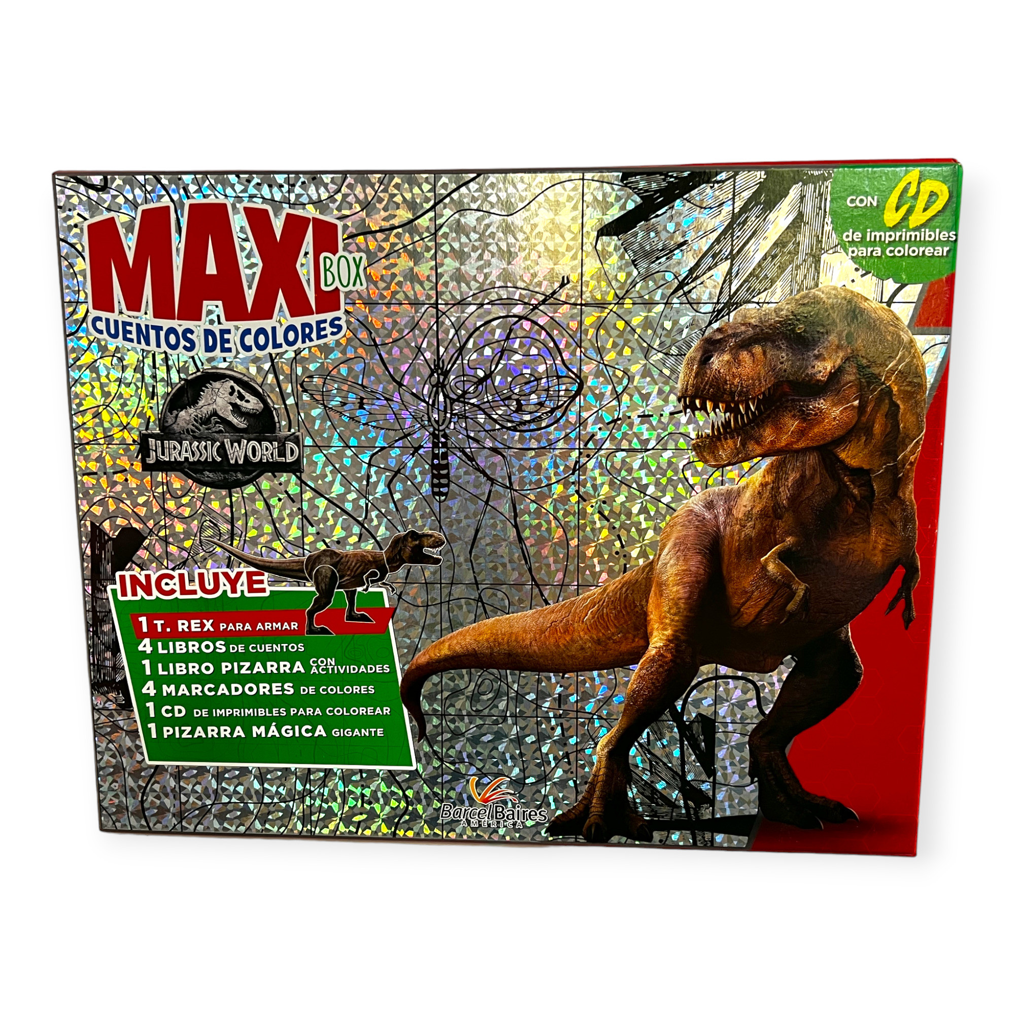 Maxi Box Jurassic World – Libros, Pizarra Mágica y CD